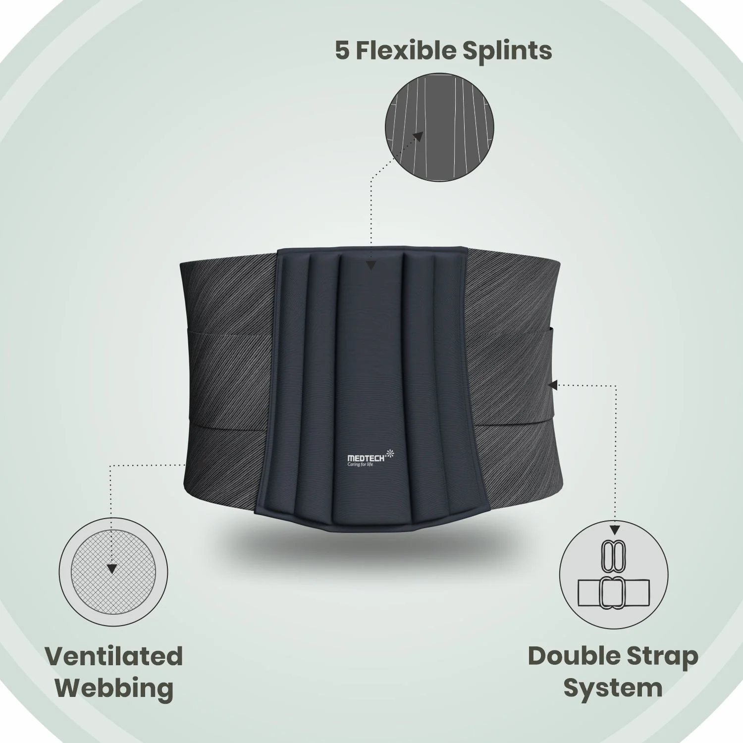 Medtech Lumbar Sacral Belt for Lower Back Support - Image 2