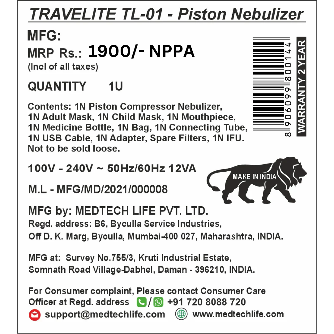 Medtech USB-C Powered Nebulizer Travelite TL-01 (DC Nebulizer) - Image 11